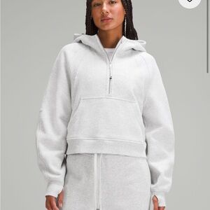 Heather Grey Lululemon Scuba half zip